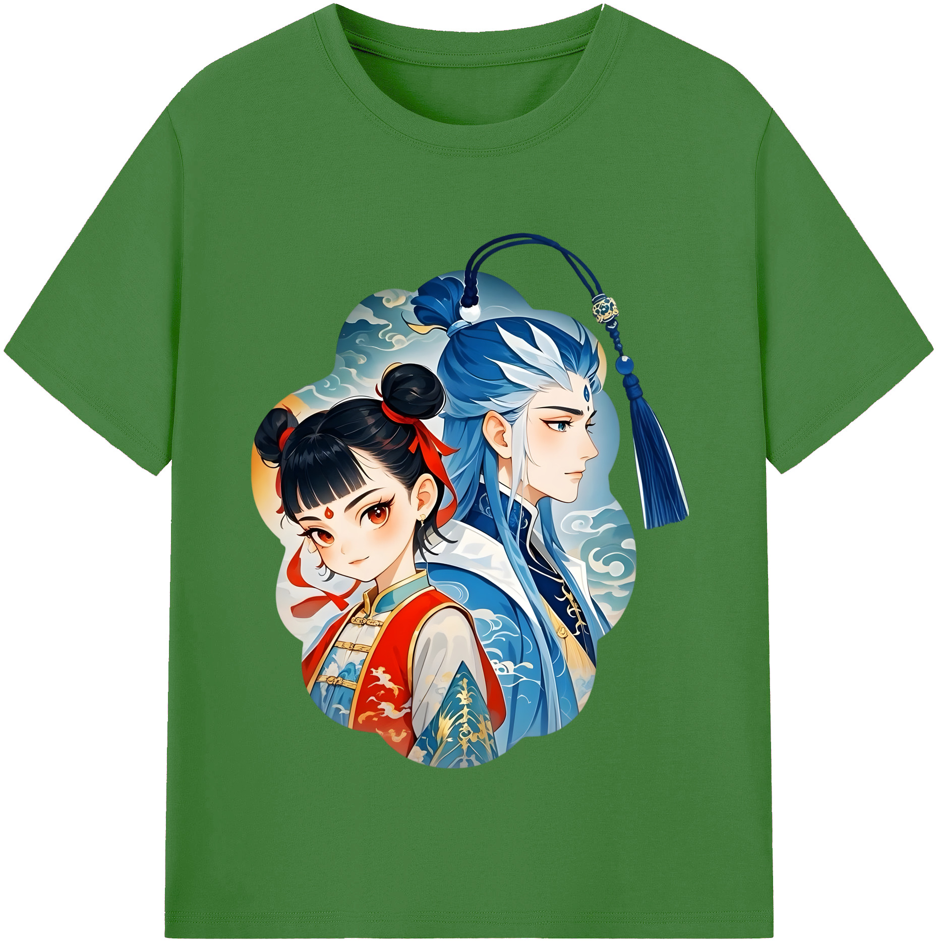 （画像用） Ne Zha 2 ナタ 魔童の大暴れ レディースカジュアルプリントTシャツ（綿100％）